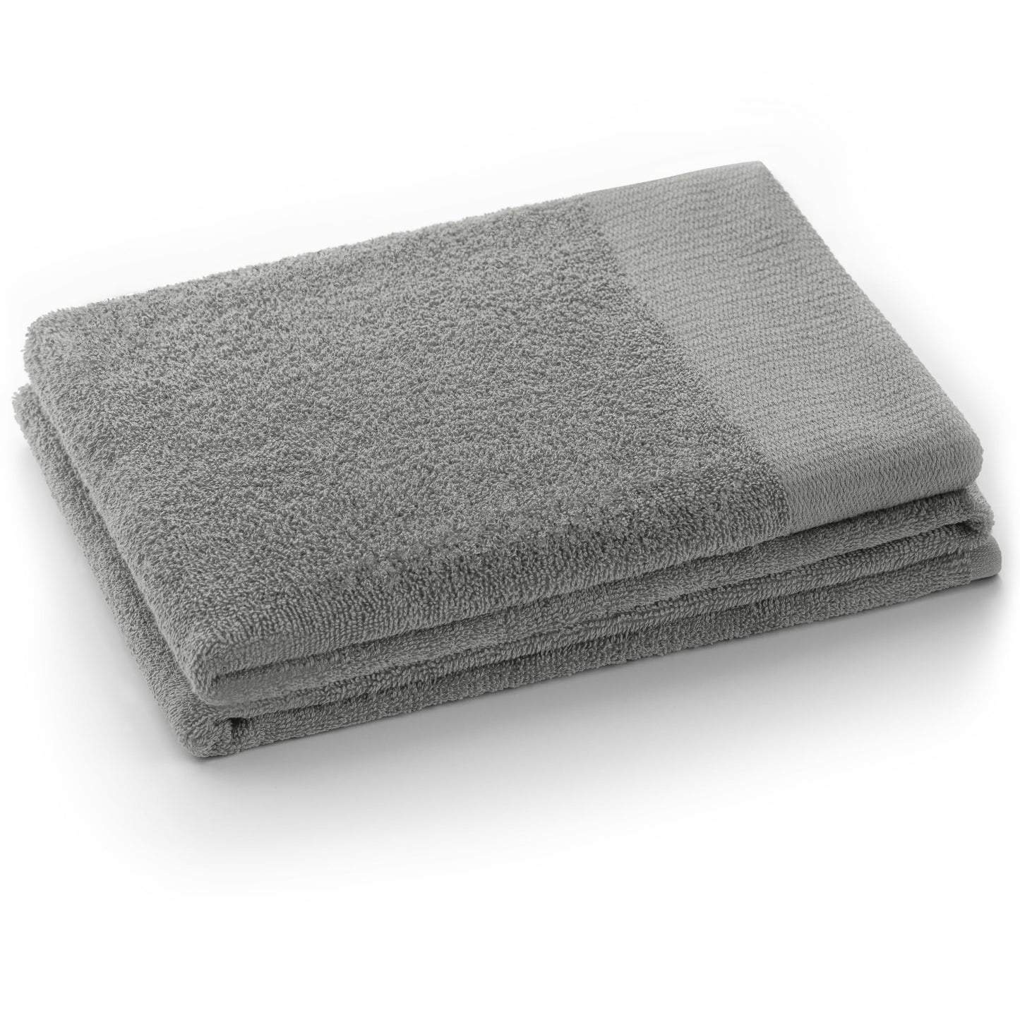 AmeliaHome 50x100 cm Towel 100% Cotton Absorbent Steel Silver Grey Amari