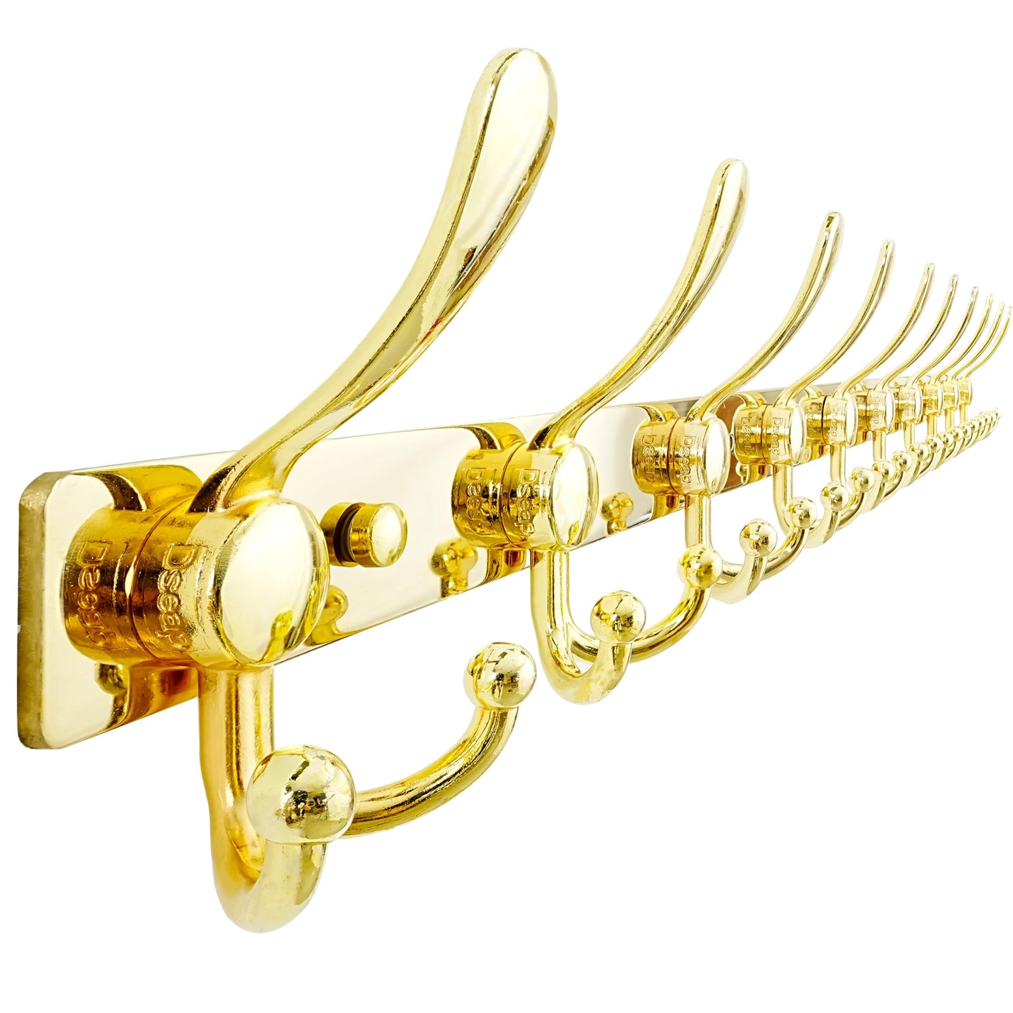 Dseap Coat Rack Wall Mount 94cm, Heavy Duty 2.5mm Base vs Flimsy 1mm, Double-Thick Solid Anti-Snap Hooks