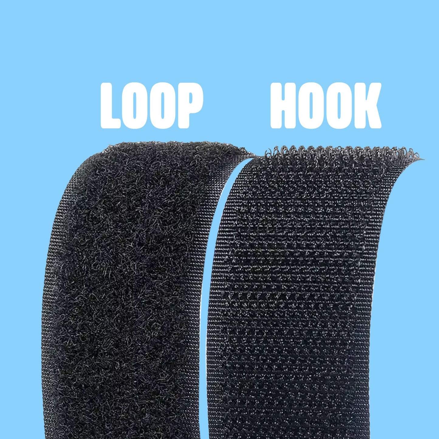 MARARDI Belcro Tape [Black] for Sewing Double-Sided [25 Metres x 40 mm] Hook and Loop [Non-Adhesive] Extra Strong and Durable Strips for Clothing