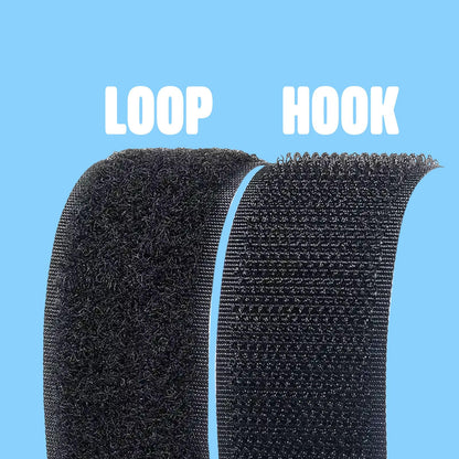 MARARDI Belcro Tape Black for Sewing Double-Sided 10 Metres x 40 mm Hook and Loop Non-Adhesive Extra Strong and Durable Strips for Clothing