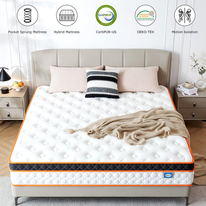 SEZMOONSI King Size Mattress 5FT, King Bed Mattresses 150x200x23cm