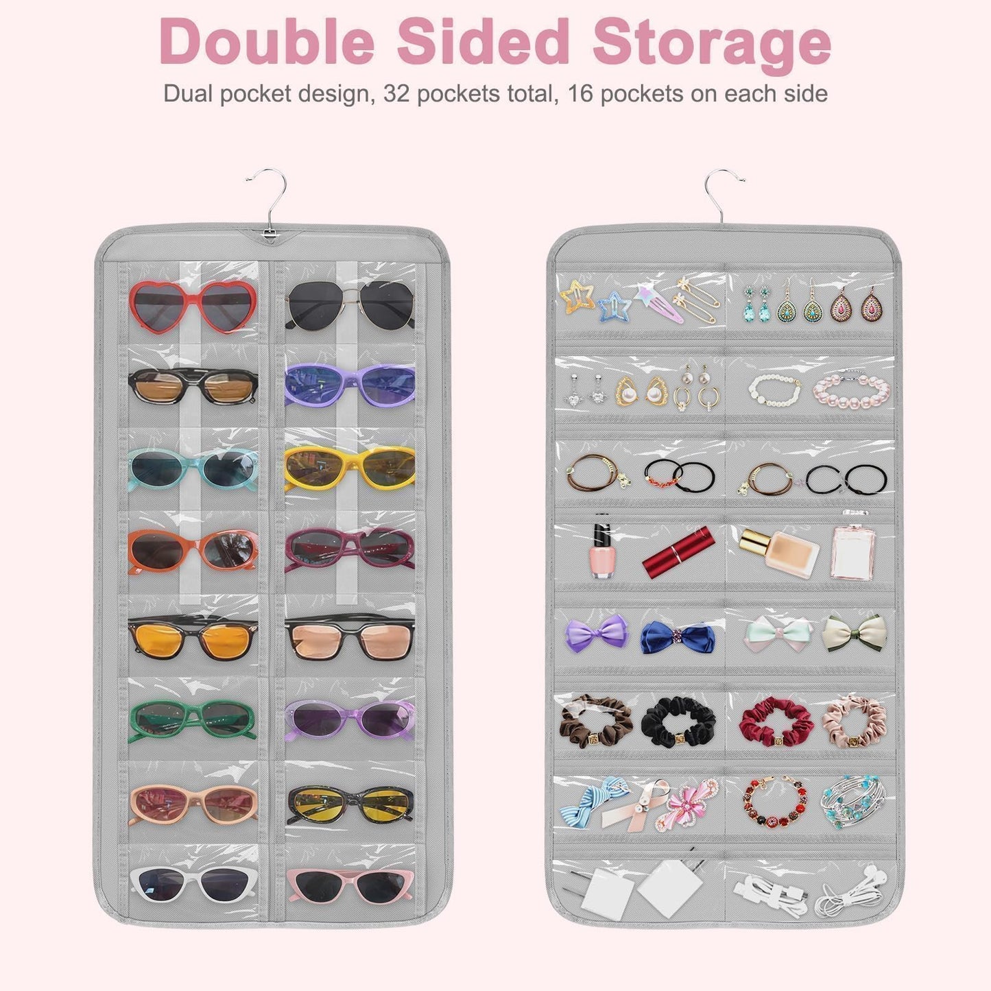EEEKit Hanging Sunglasses Organizer: Wall Mounted Eyeglasses Holder