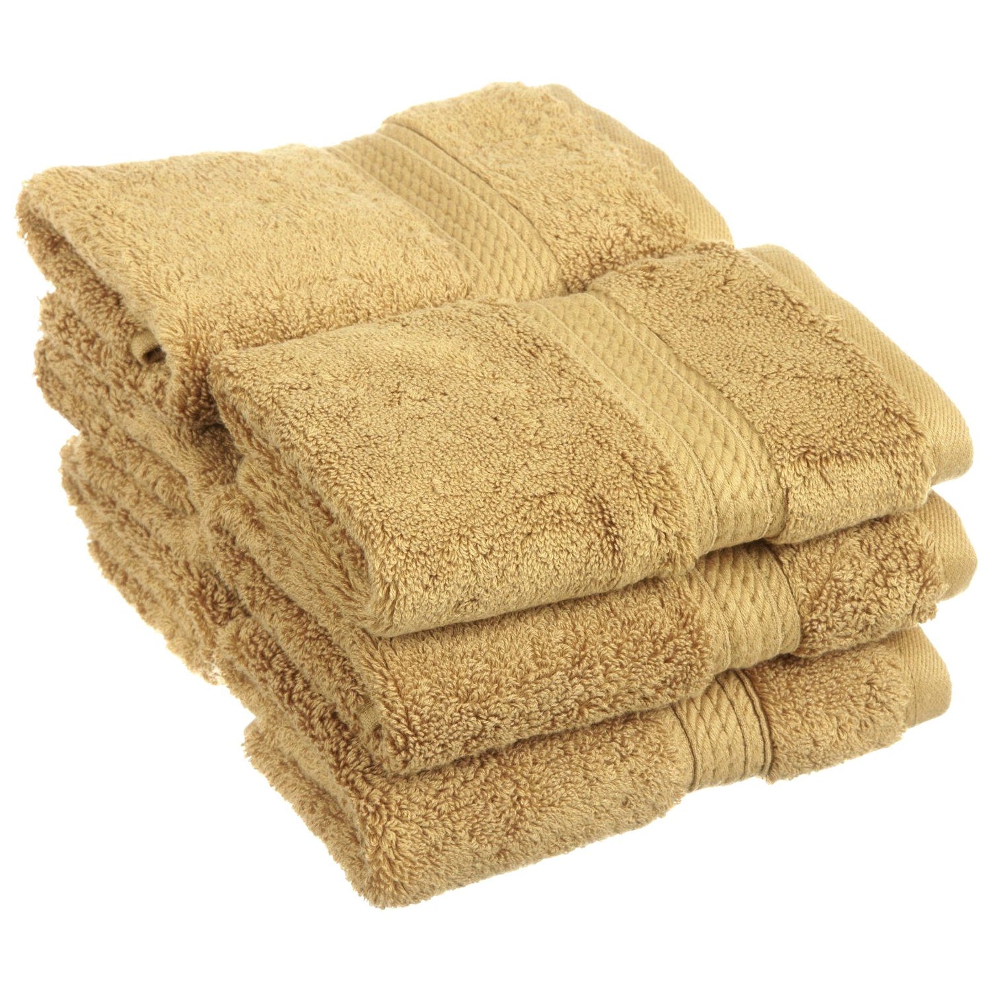 Superior 900 Gram 100% Premium Long-Staple Combed Cotton 6-Piece Face Towel Set, Toast