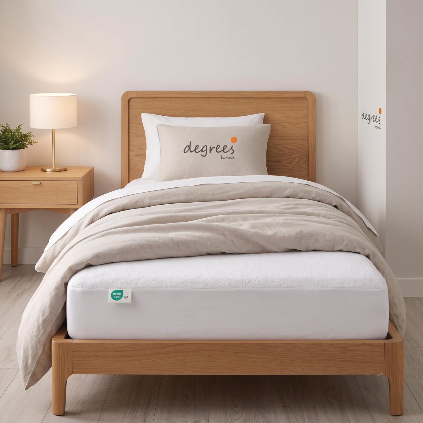Degrees Home – Ecopur – Waterproof Mattress Protector – Mattress Protector 80 cm – 80 x 190/200 cm – Breathable – Waterproof – Without Zip