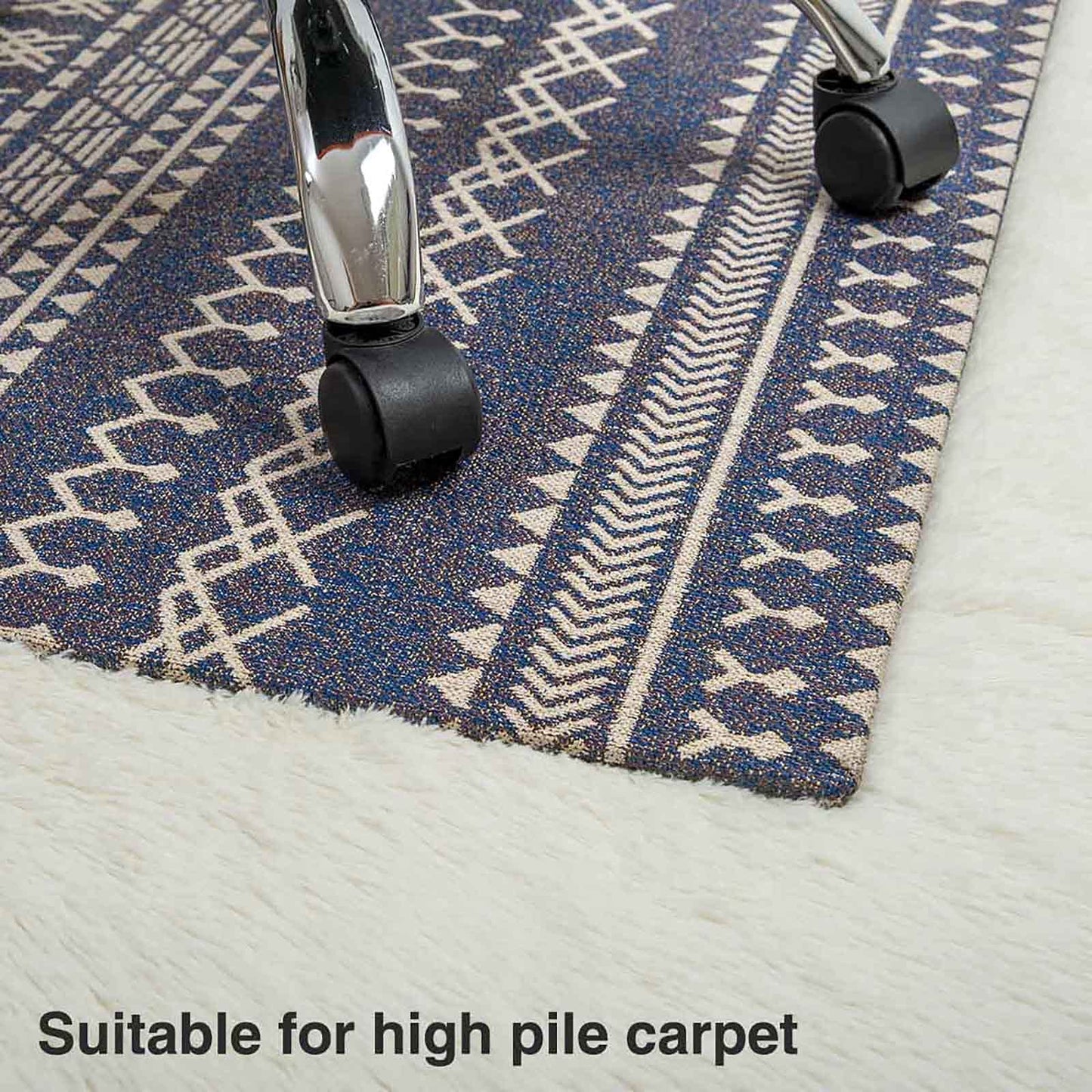 Luxury Chair Mat for Carpeted Floor, Office Chair Mat hardwood floors, 120 X 90cm Multi-Purpose Carpet Protector for Home and Office