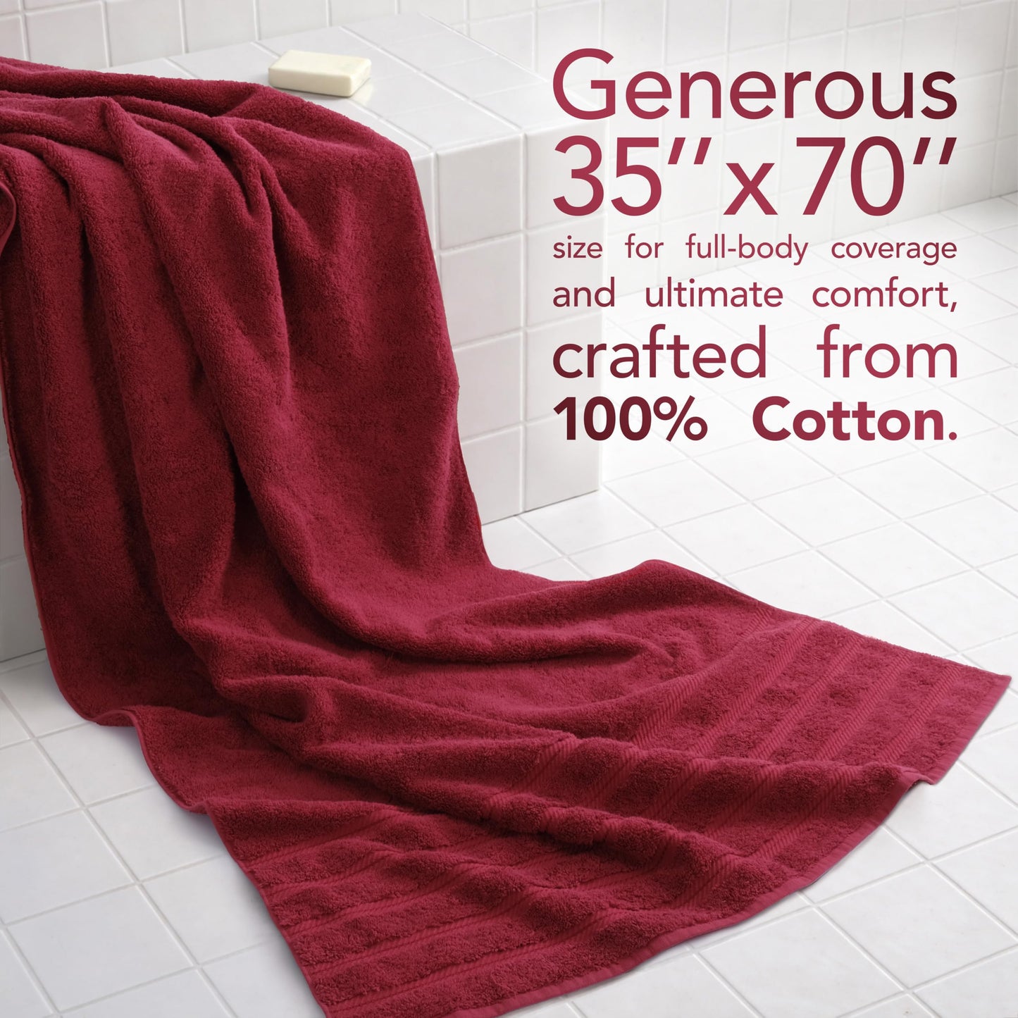 American Soft Linen 35x70 Jumbo Large Bath Towels, 100% Cotton Turkish Bath Sheet, Oversized Luxury Bath Towel Sheets for Bathroom Beach and Pool