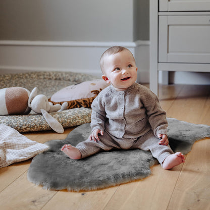 Nordic Sheep Baby Sheepskin 80x60 cm | Real Sheepskin Rug temperature regulating for strollers | Perfect as fluffy rug for the baby room | Comfortable