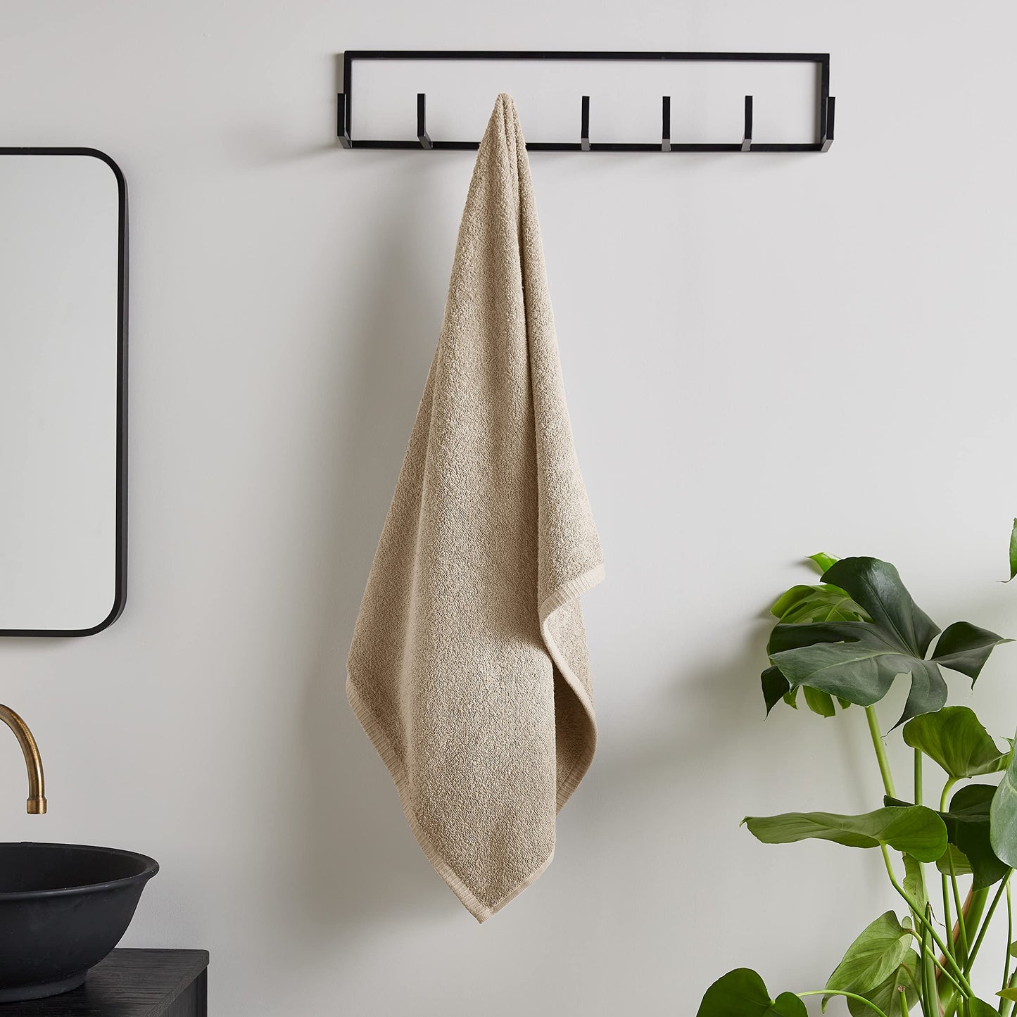 Catherine Lansfield Quick Dry Cotton Bath Towel Natural