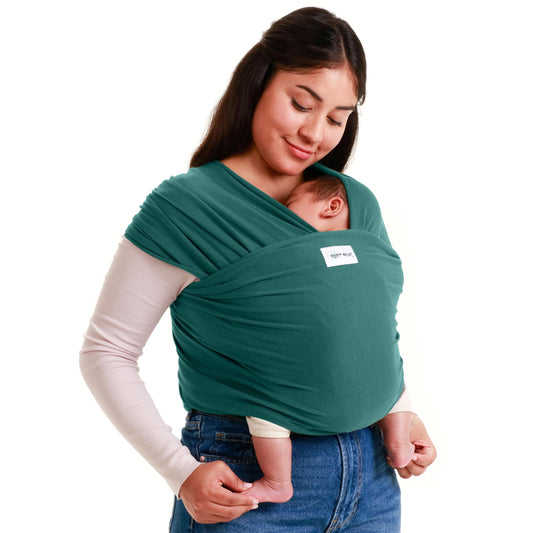Sleepy Wrap Baby Carrier Newborn to Toddler (7-35 lbs/3-15 kg) - Hands-Free & Hip-Healthy Baby Wrap Carrier, Machine-Washable & Breathable (Dark