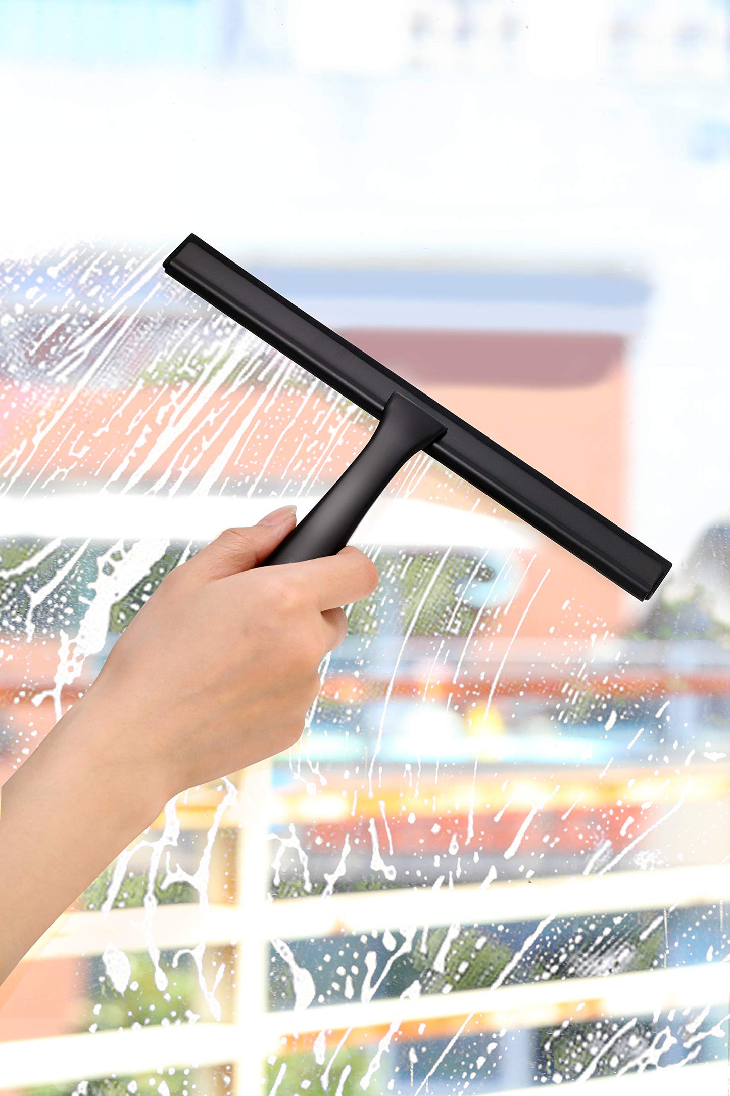 Ambrosya® | Exclusive shower puller made of stainless steel | Puller Bath Puller Bathroom Shower Wiper Window Wiper Holder Bracket Toilet WC Wiper