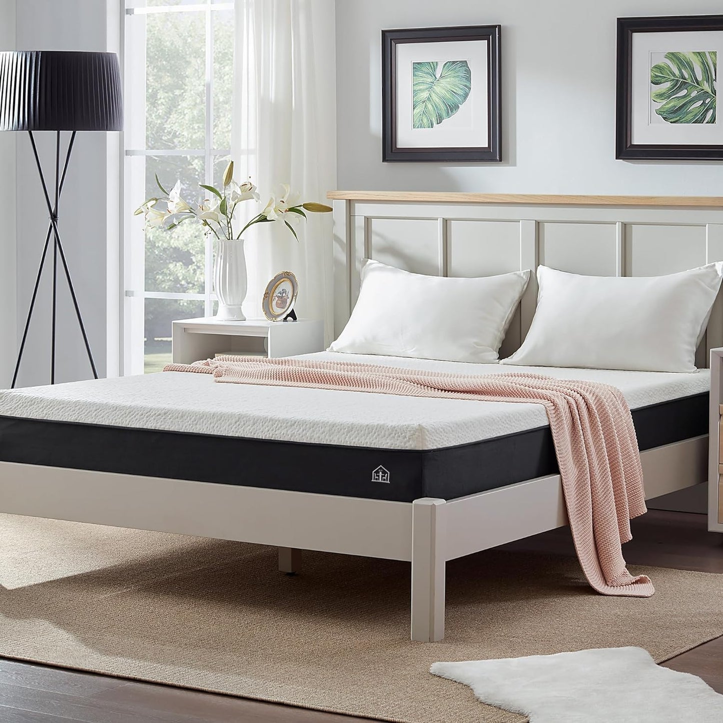 Classic Living double mattresses, Aether Memory Foam Mattresses with Cooling Gel Foam, 20 cm Deep Medium Firm double mattress in a box, White