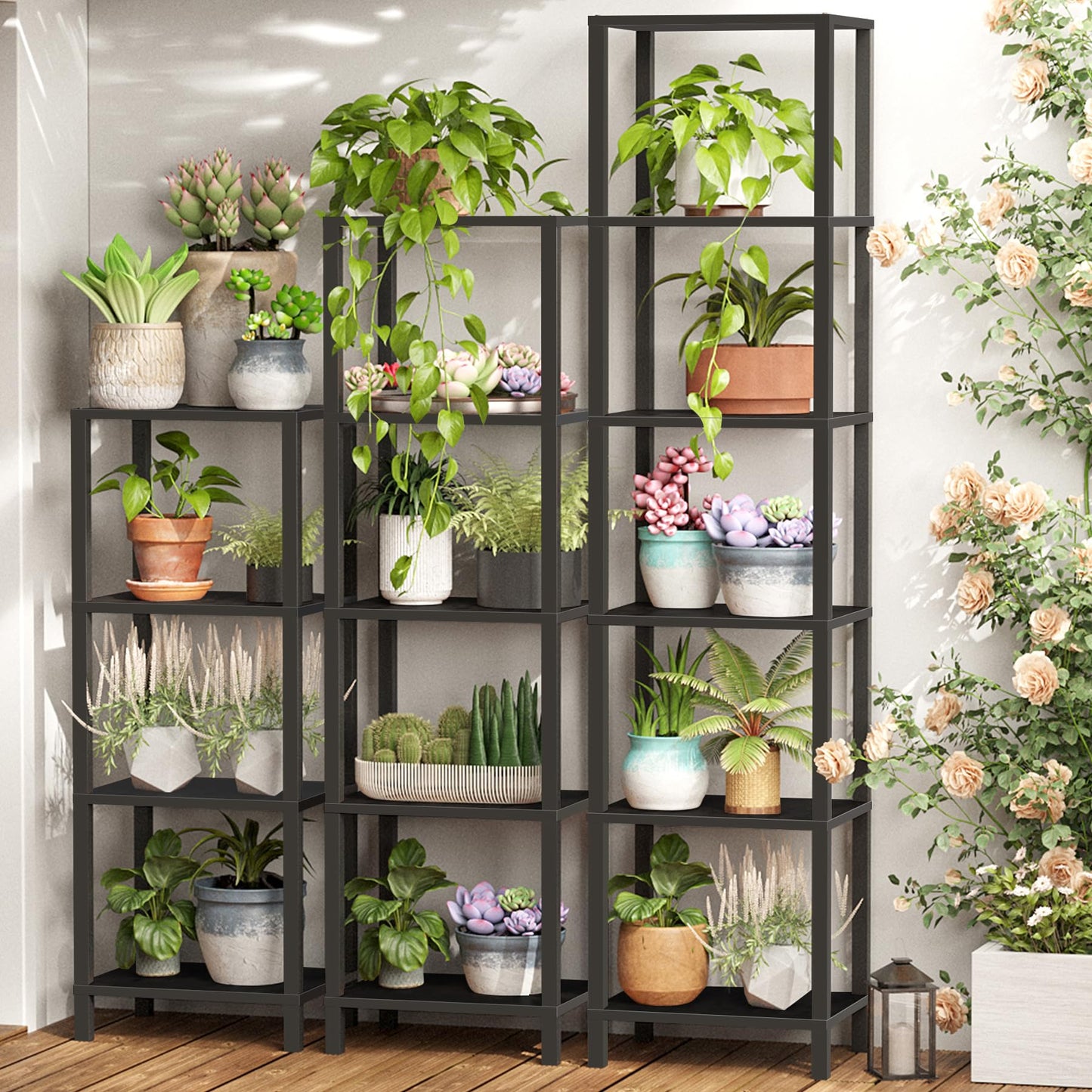 TUTOTAK Bookshelf, 6-Tier Tall Book Shelf, Narrow Bookcase for Small Space, DIY Stackable Bookshelf, for Living Room, Office, Study, Entryway