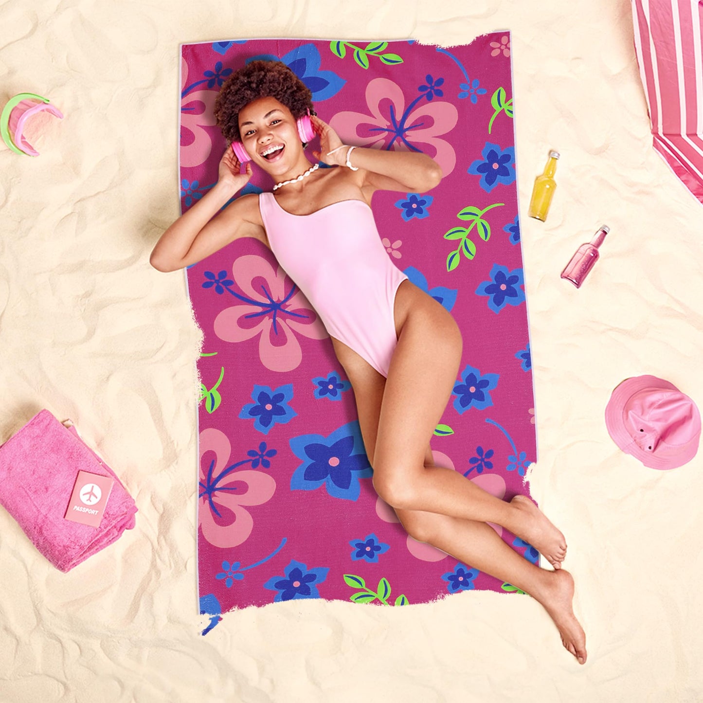 HMETOL Oversized Quick Dry Lightweight Beach Pool Towels