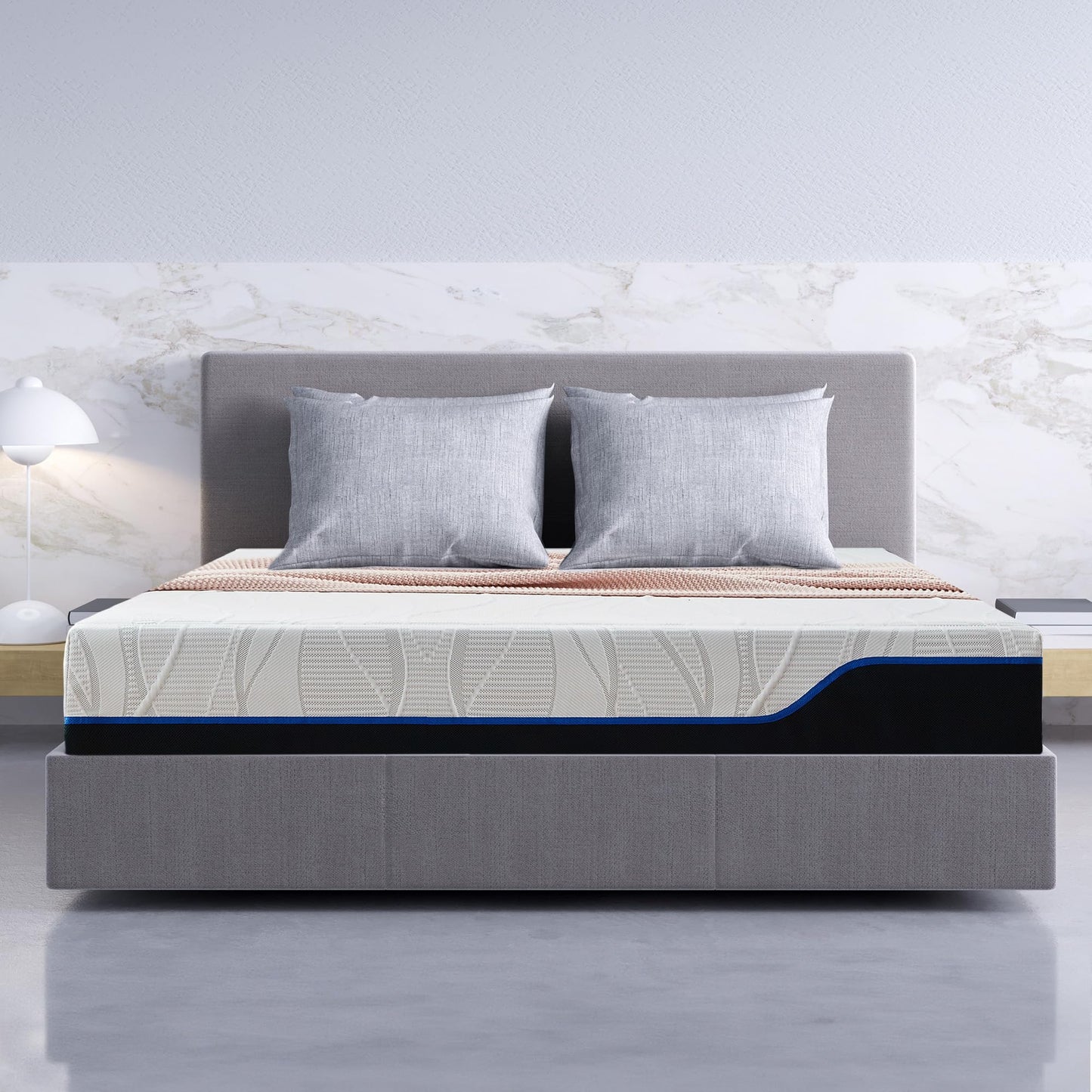 Classic Brands MFM-CG Memory Foam Mattress, White, 90x200