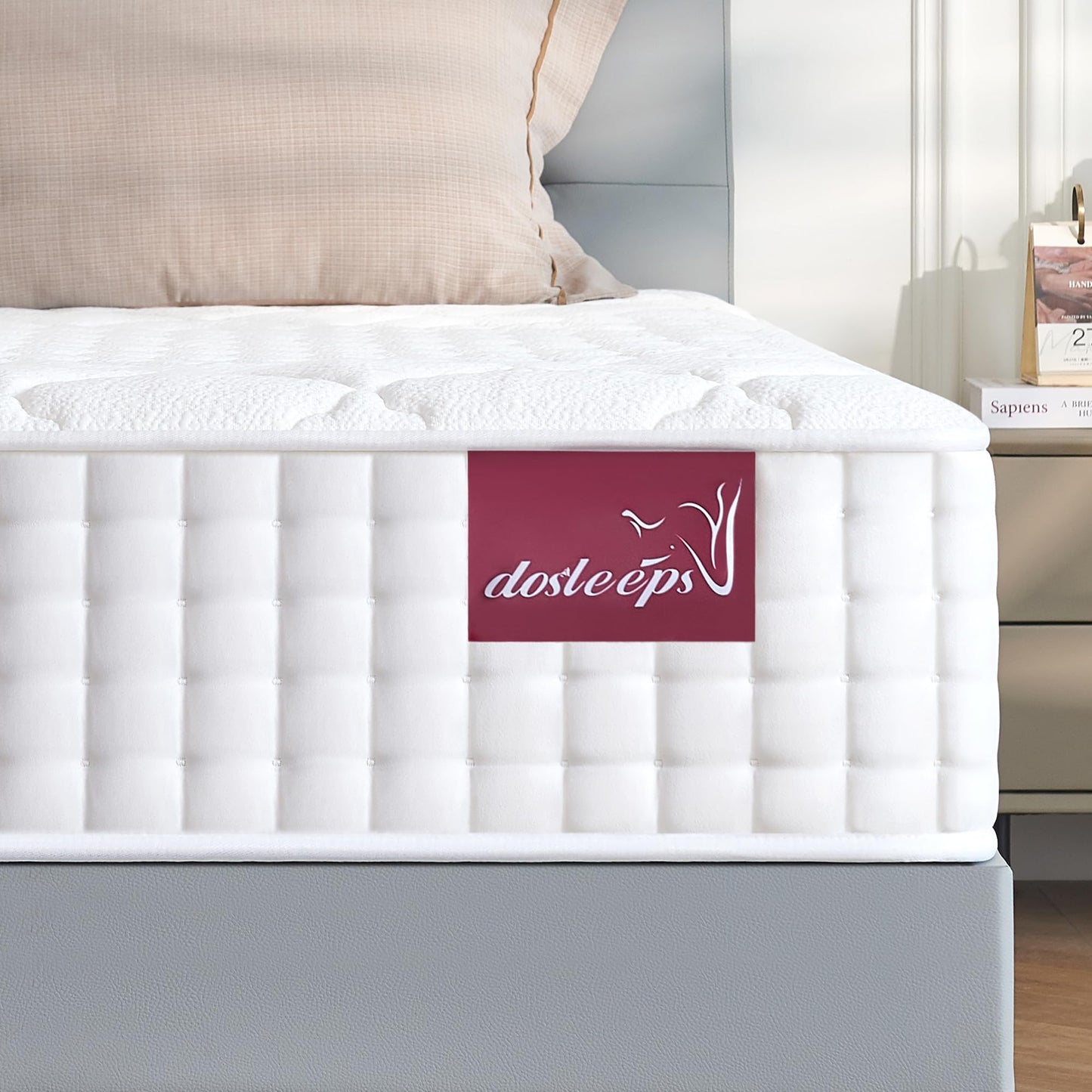 dosleeps Double Mattress 4FT6 | 10" Memory Foam & Pocket Sprung | 9-Zone Orthopedic Support, Breathable Cover