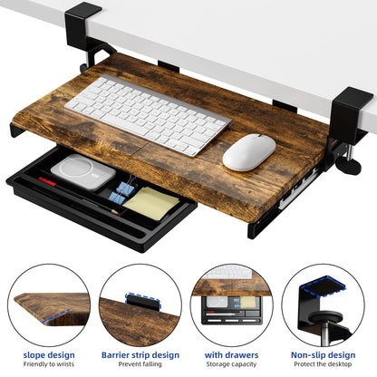 ETHU Small Under Desk Keyboard Tray 500x300mm