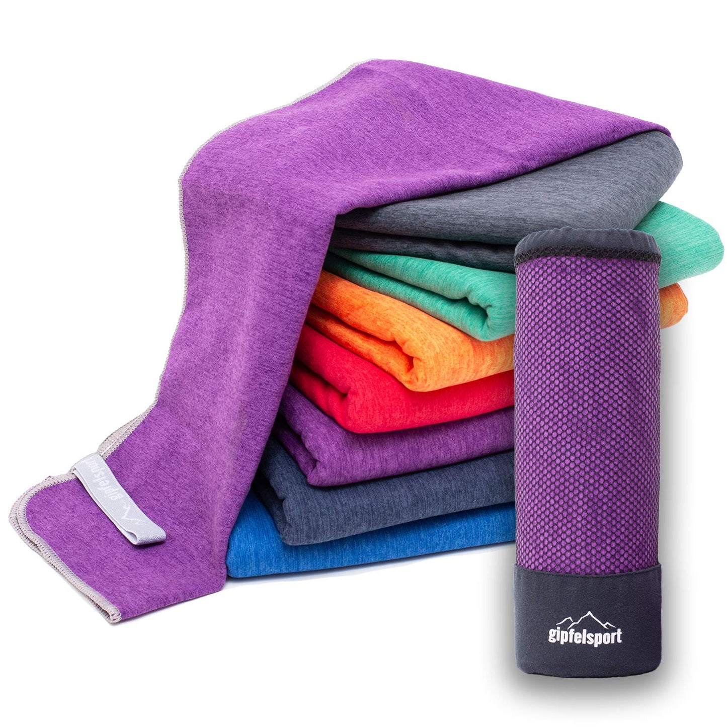 gipfelsport Microfibre Towel purple 1x S(50x30cm) without bag