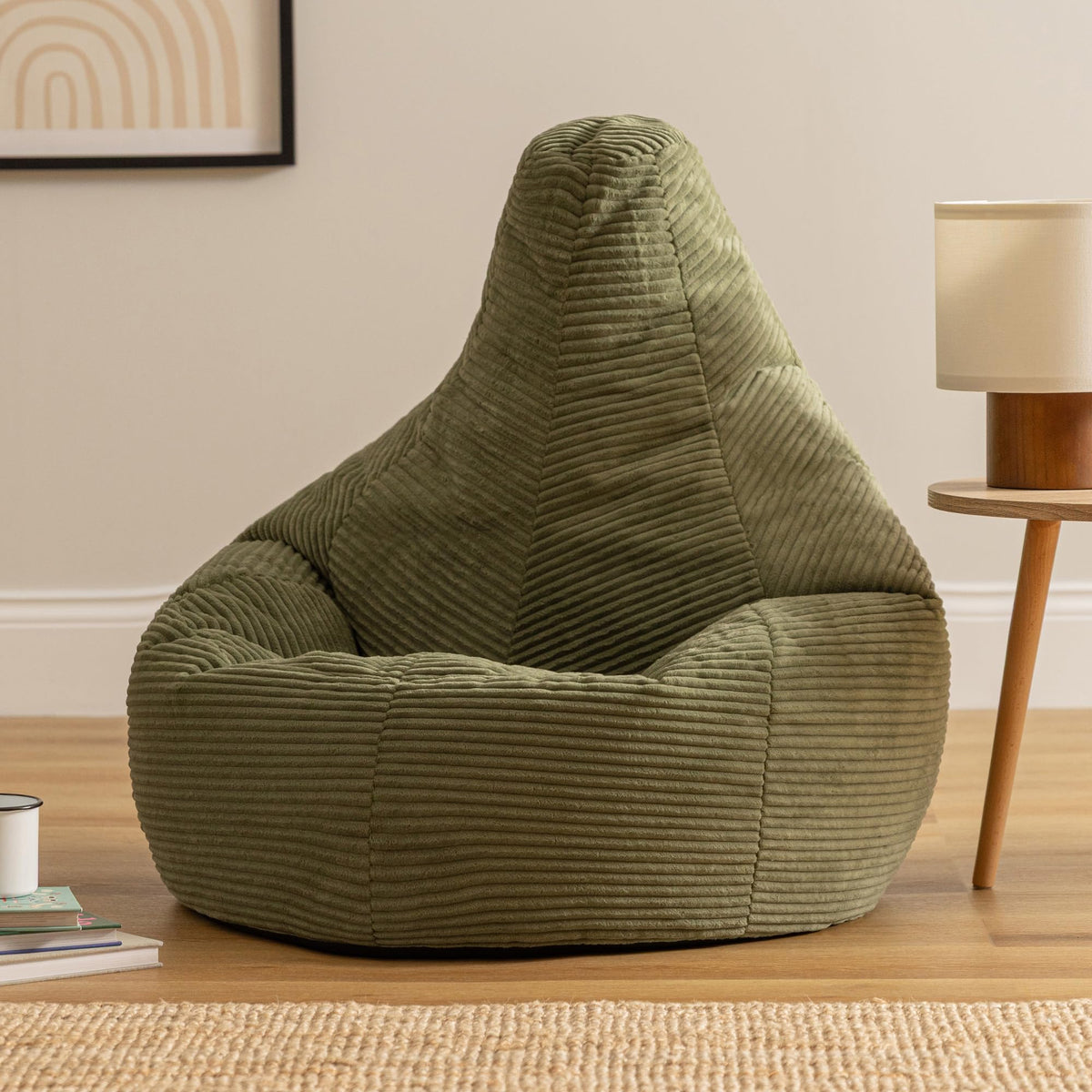 icon Dalton Cord Bean Bag with Filling Included, Green