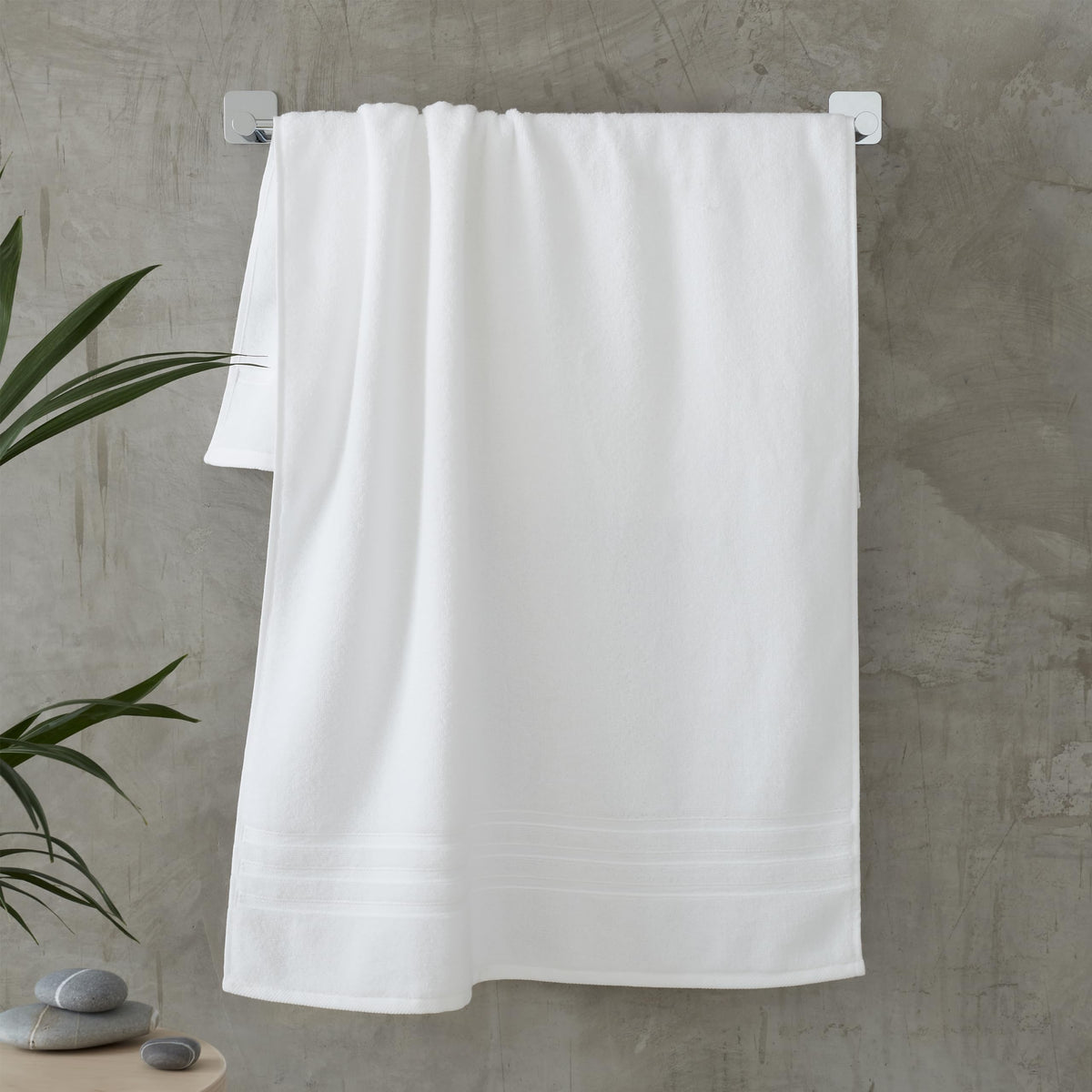 Catherine Lansfield Zero Twist Cotton 50x85cm Hand Towel White