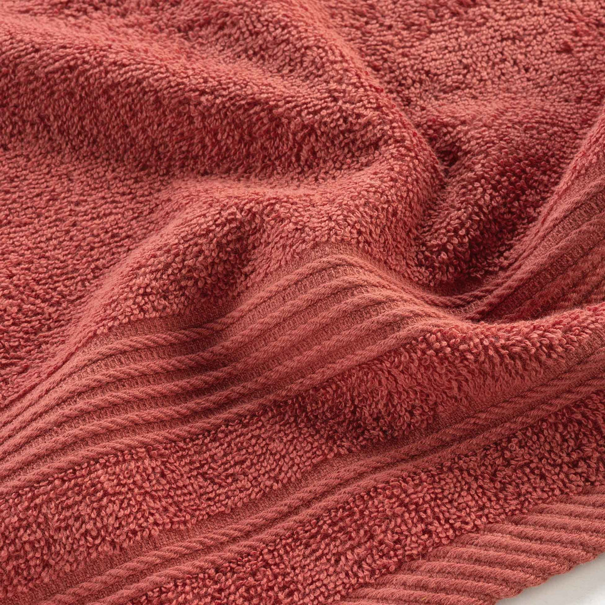 Douceur d'Intérieur, Guest Towel 30 x 50 cm Tendresse Terracotta, Plain Sponge
