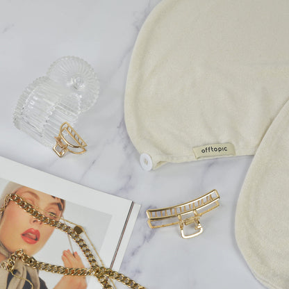 Offtopic 100% Silk Anti Frizz Turban Hair Towel | Does Not Dry and Damage Hair | Gentle Hair Drying | 100% Natural Silk