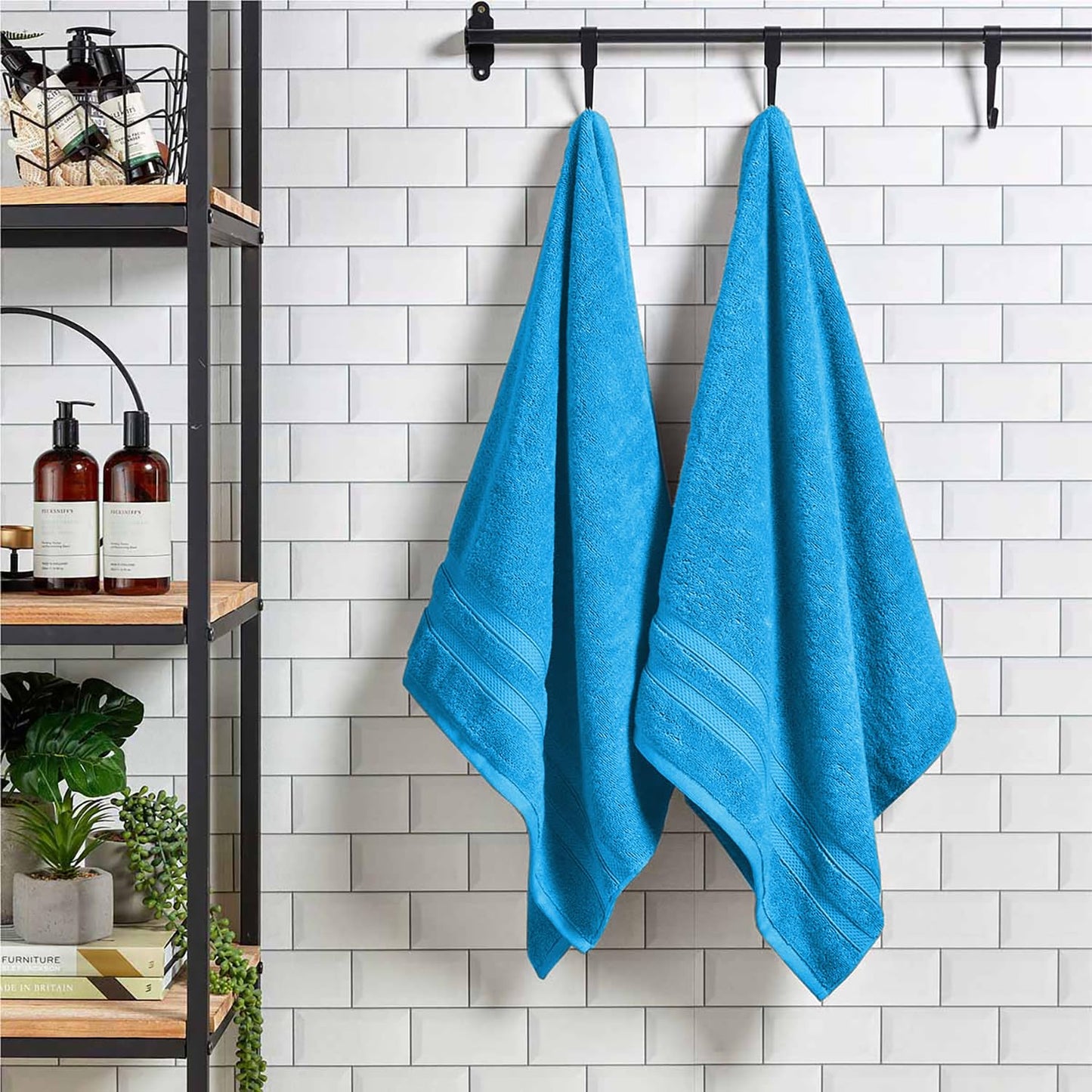 Christy Chroma Bath Sheet Set | Set of 6 | 2 Face 2 Hand 2 Bath Sheets | Highly Absorbent Heavyweight 675GSM | Bold and Bright
