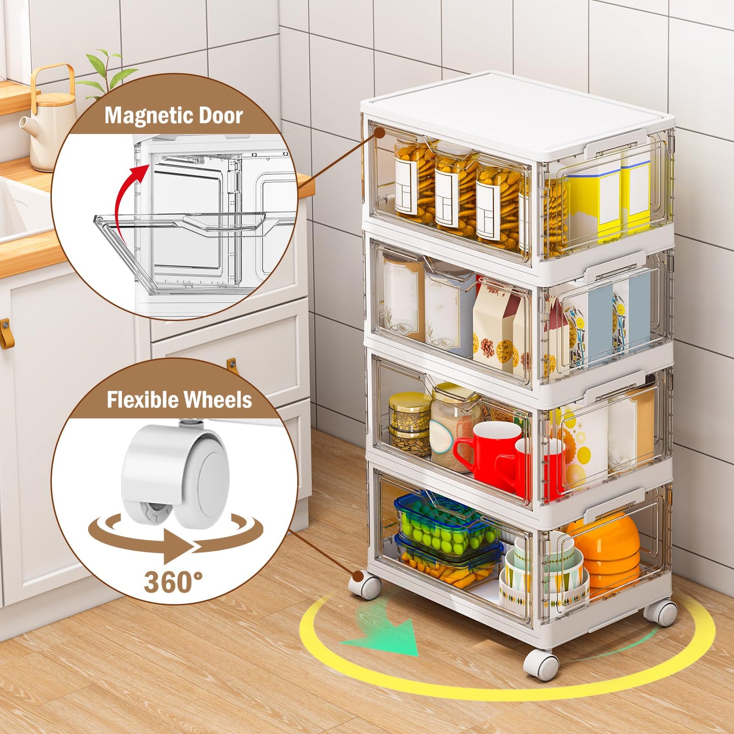 StowBin 28L Storage Boxes with Lid,Plastic