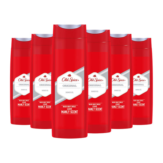 Old Spice Original Shower Gel for Men, Pack of 6 (6 x 400 ml)
