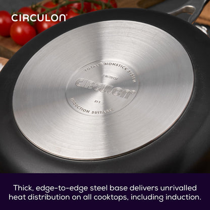 Circulon Style Hard Anodised Sauteuse, 27cm/3.8L, Black