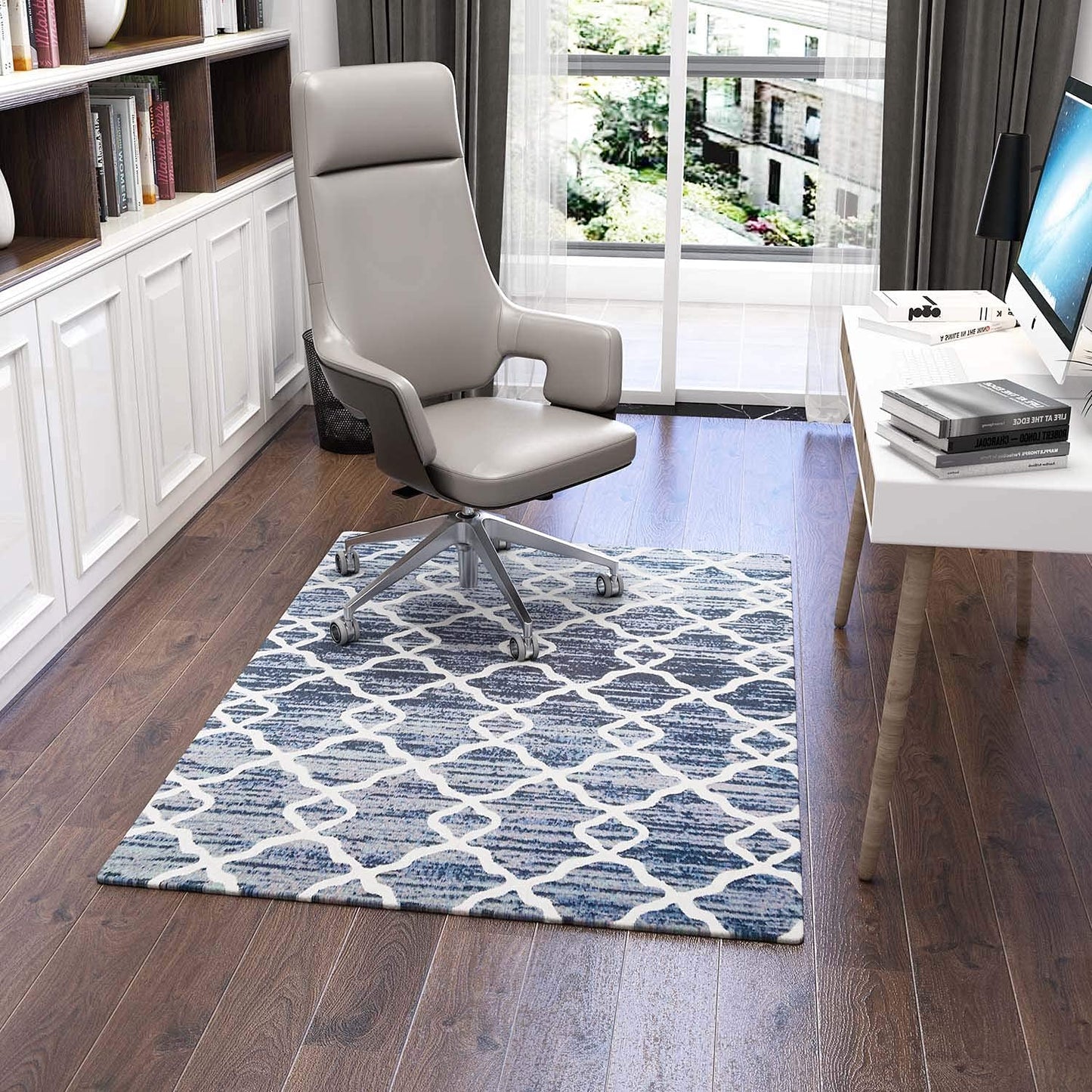 Luxury Office Chair Mat for Carpeted Floor, Desk Mat hardwood floors, 136x100cm Chair Mat Protector Carpet for Home Office, protects floors