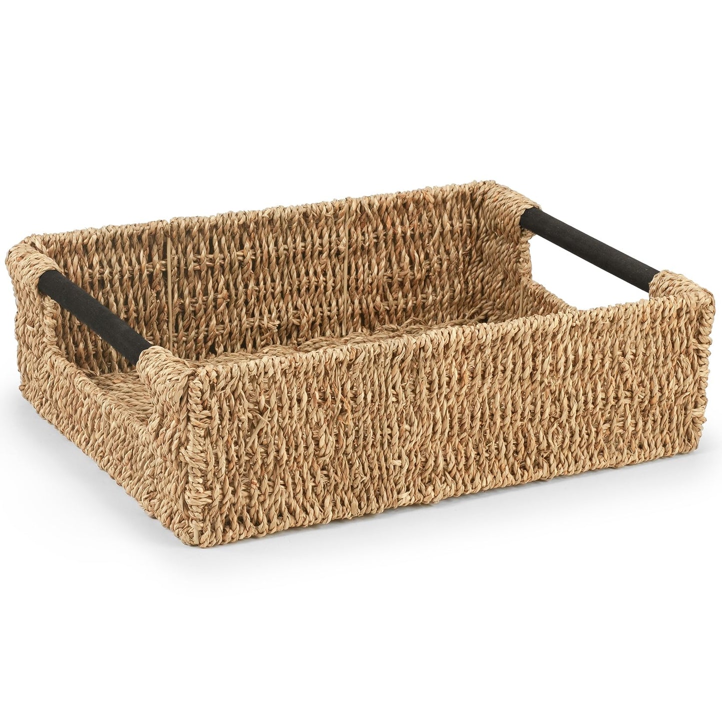 Woodluv Storage Baskets, Storage Baskets for Shelves, Nesting Storage Box Organiser | Shelf Hamper Organiser for Bathroom, Bedroom