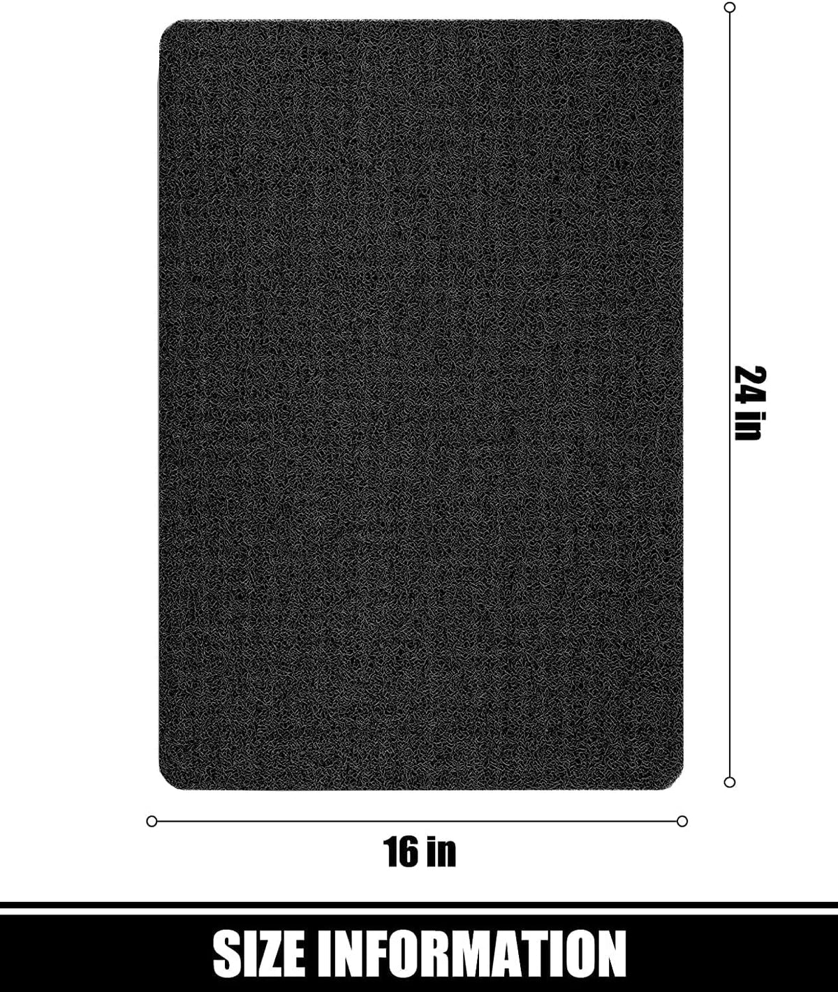 Bingobang Bath Mats Non Slip,Shower Mat Rubber 60x40cm,Extra Soft Anti-Mould, Machine-Washable,For Bathroom Floor,BathtubBlack