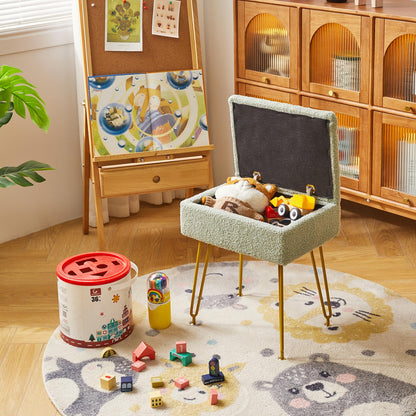 YMYNY Storage Ottomans, Chair Stool Upholstered, Footstool, Modern Dressing Table Stool, Pouf Couch Stool, Metal Legs, for Living Room