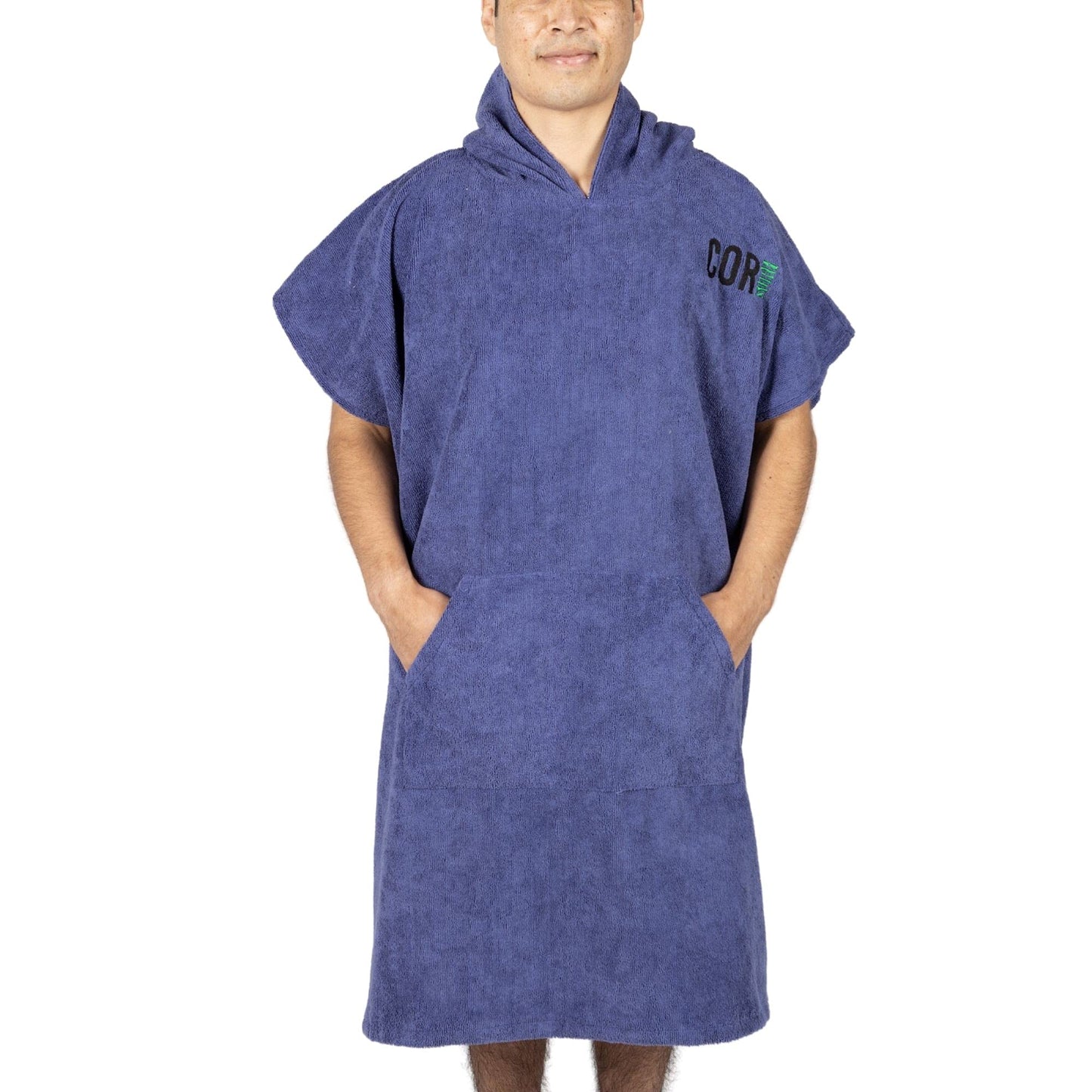 COR Surf Changing Towel Poncho for Adults - Soft and Quick Dry Microfibre Swimming Robe, Hooded Towel with Pockets, Lightweight and Fade-Resistant,