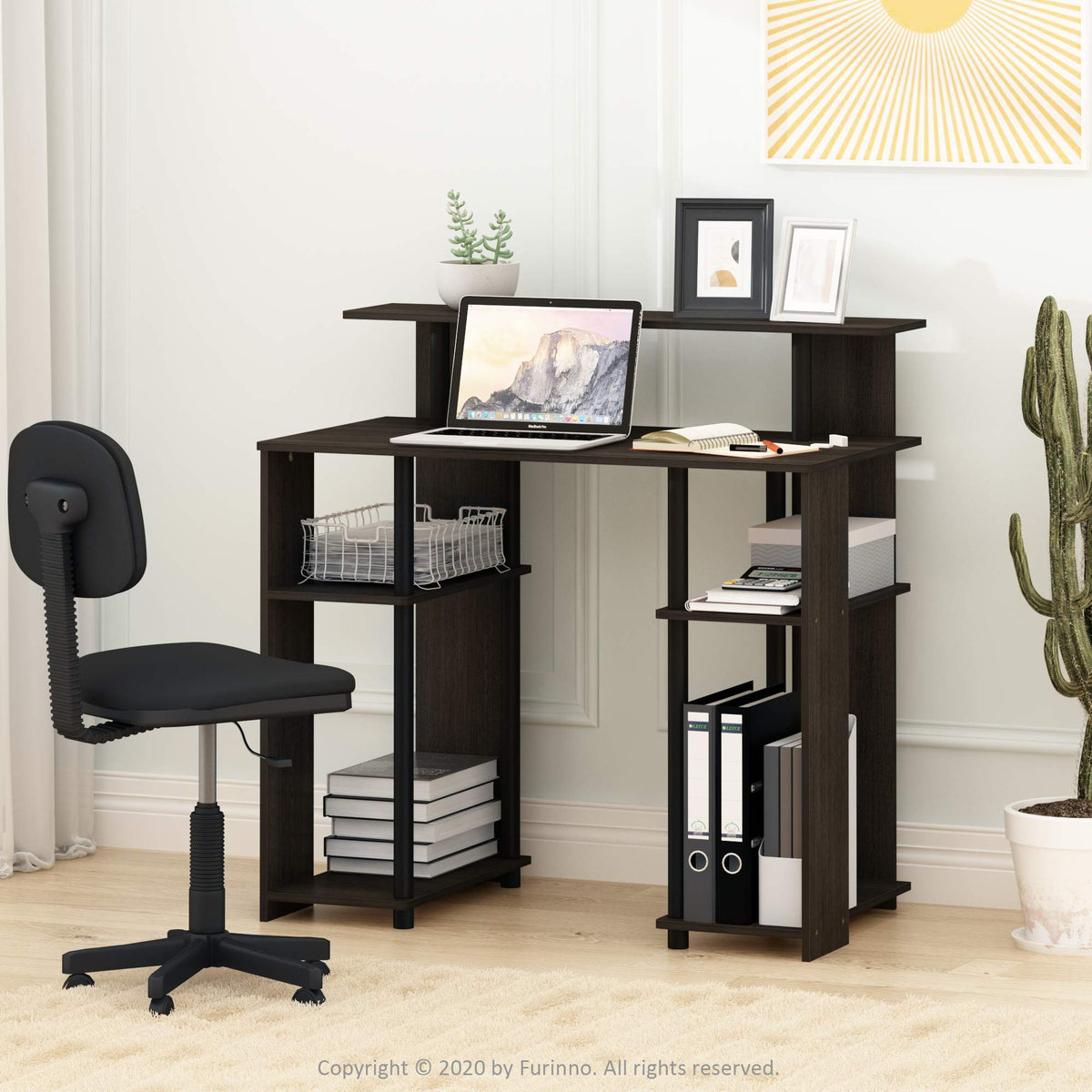 Furinno JAYA Simple Design Computer Desk, Writing Desk, Study Desk, Walnut
