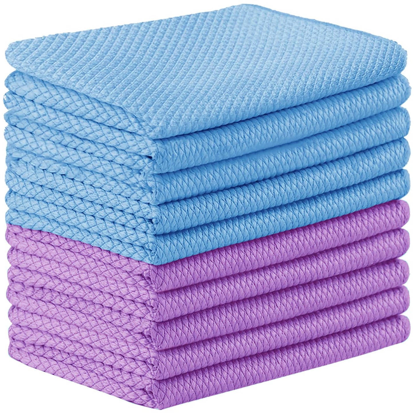 HIDMD Microfibre Cleaning Cloths Fish Scale Cloths Microfiber Lint free Cloths Towels Polishing Cloths for Dishes Glasses Car Windows Mirrors Screen