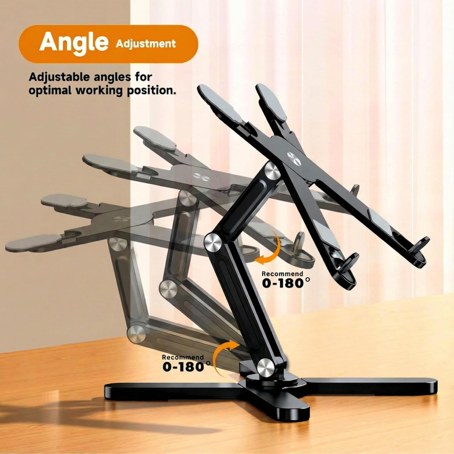 FoldWise X Premium Laptop Stand for Desk, 100% Aluminium with 360° Rotation