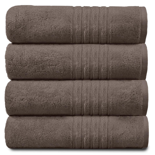 GC GAVENO CAVAILIA 450 GSM Jumbo Bath Sheet, 100% Egyptian Cotton, Walnut, Pack of 4 Hand Towel