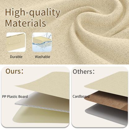 ENUMAIL Washable Open Storage Bins,Grey and Beige,41x25x16.5cm,2 Pack