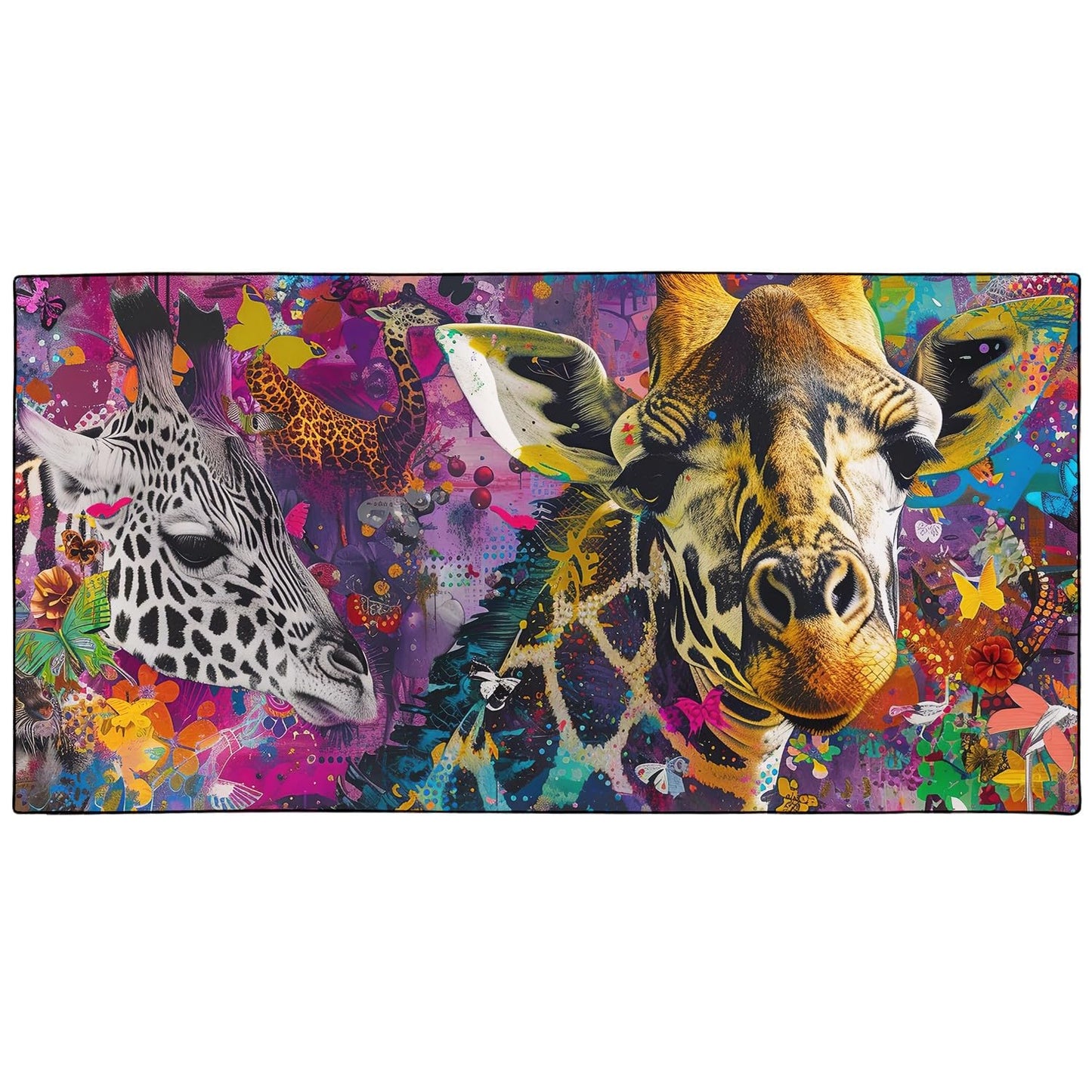 YISUMEI Doodle Giraffe Beach Towels for Adults Extra Large 180 x 90 cm, Microfibre Quick Dry Towel for Travel Swimming Camping Sports