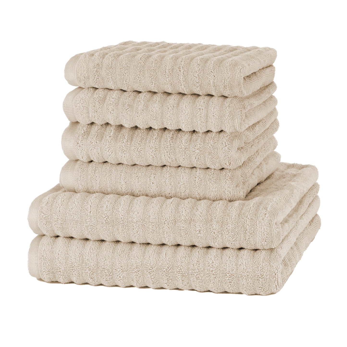 Merana OSLO towel set | quick-drying, soft & lint-free | terry luxury quality | 100% cotton terrycloth | OEKO-TEX | 590 GSM | gift set | Beige