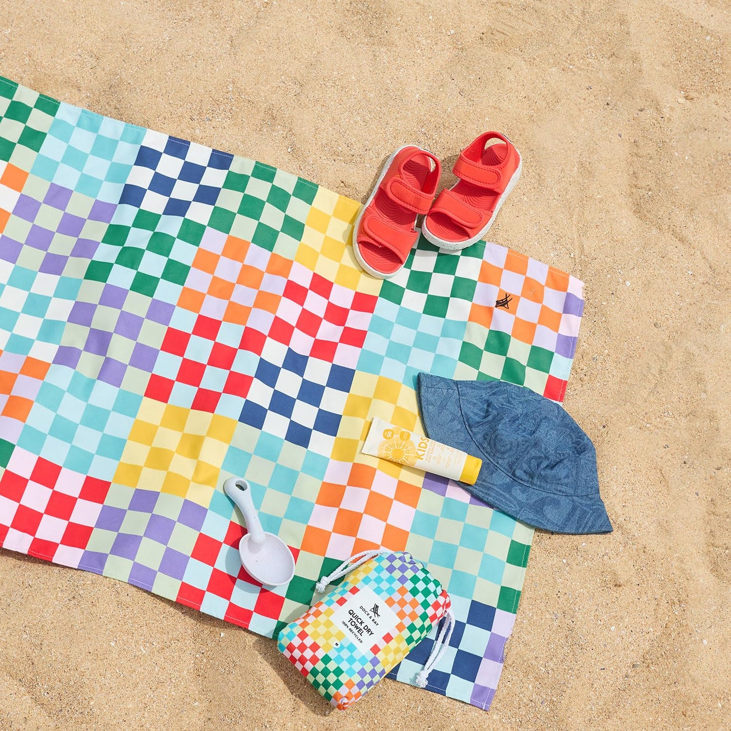 Dock & Bay Quick Dry Beach Towel - Check Me Out, Medium