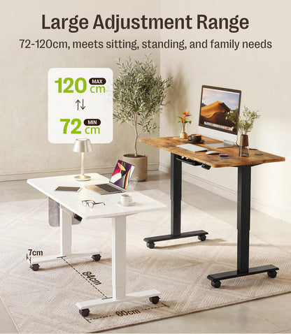 MAIDeSITe Electric Height Adjustable Standing Desk, 100x60cm Sit Stand Desk