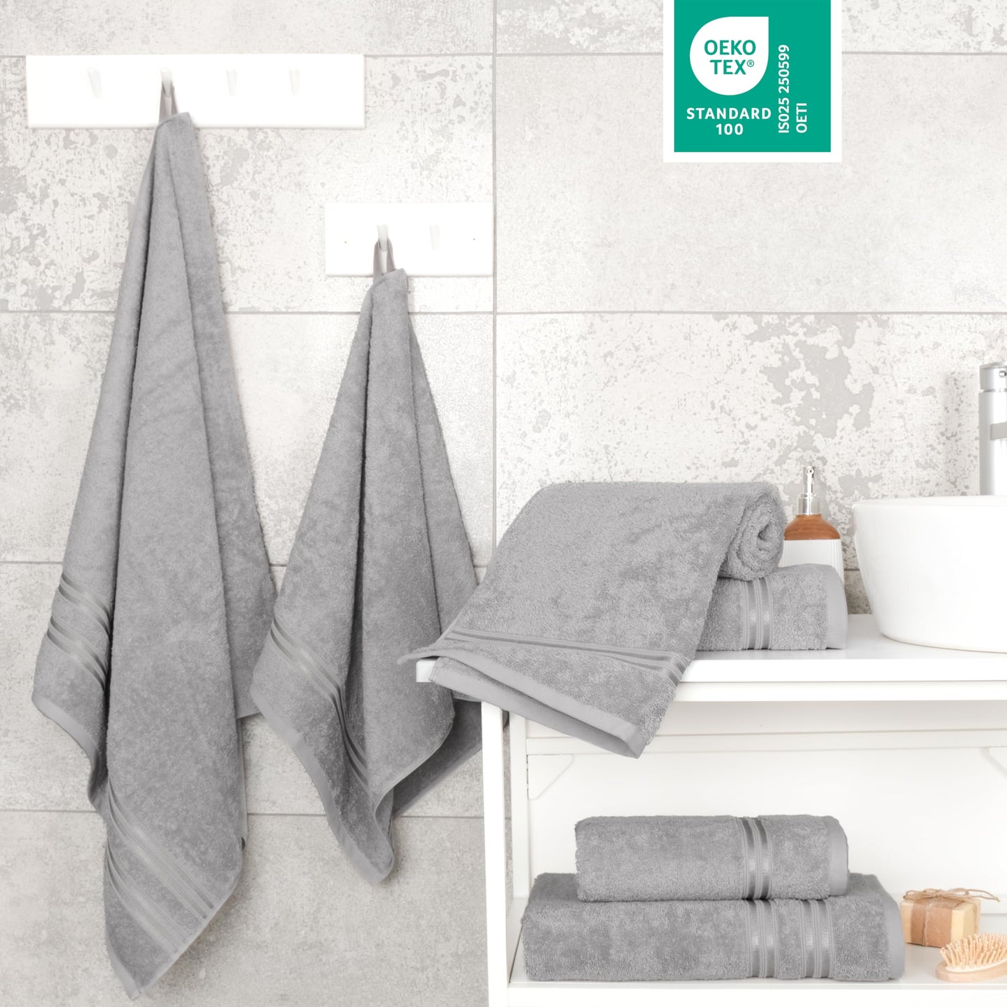 Hammetex Bathrobe 100% Cotton Unisex for Men and Women Quality 400 g/m² Quality Soft Absorbent Terry Towelling Bathrobe for Couples with Pockets
