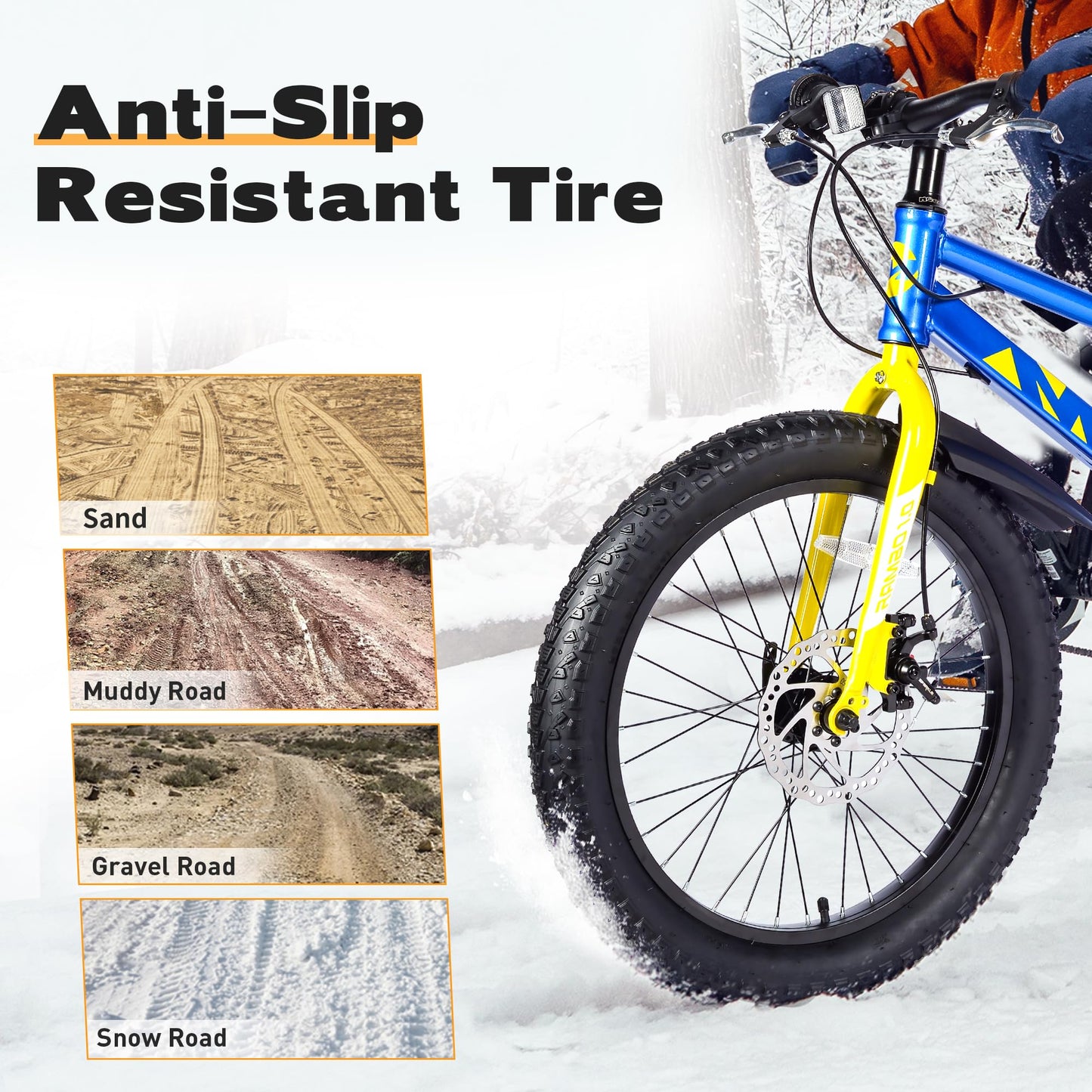 GRELiving Pack of 2 E-Bike Tyres 20/24/26/27.5 x 3.0 Inch Bicycle Tyre Heavy Duty Fat Tyre (26x3.0 Inch)
