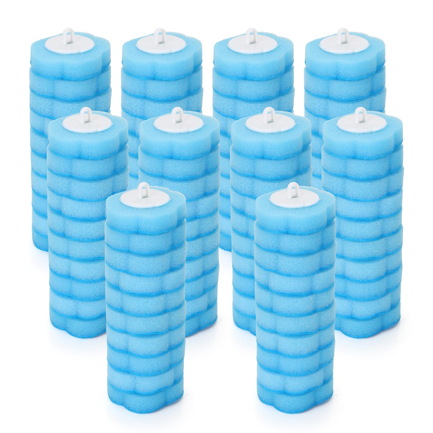 WENLISELL 100PCS Disposable Toilet Brush Refills 3 Layer Toilet Brush Heads