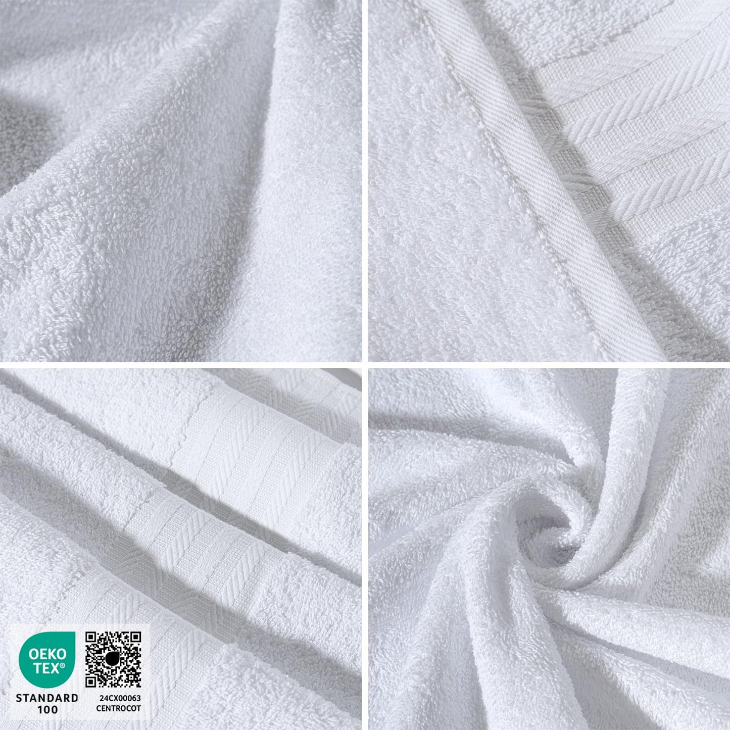 nice homeit - Set of 6 Washcloths 30 x 30 cm - Mini Face and Guest Towels 100% Cotton Ring - Soft, Absorbent, Washable - For Bathroom, Kitchen