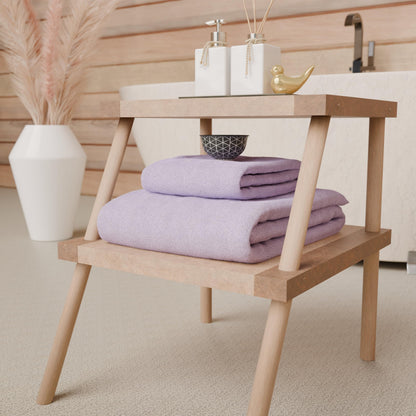 PETTI Artigiani Italiani - 100% Cotton Terry Bath Towels, 1+1 Towel Set, 2 Pieces 1 Face Towel and 1 Hand Towel, Lilac Towels