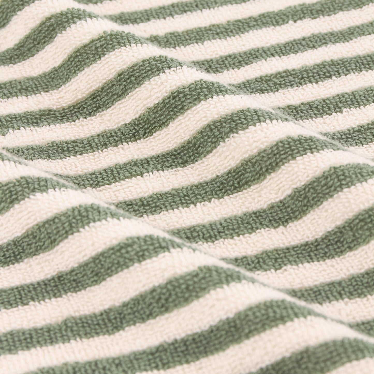 Yard Hebden Striped Cotton Terry Bath Towel (Forest, 70 x 130 cm)
