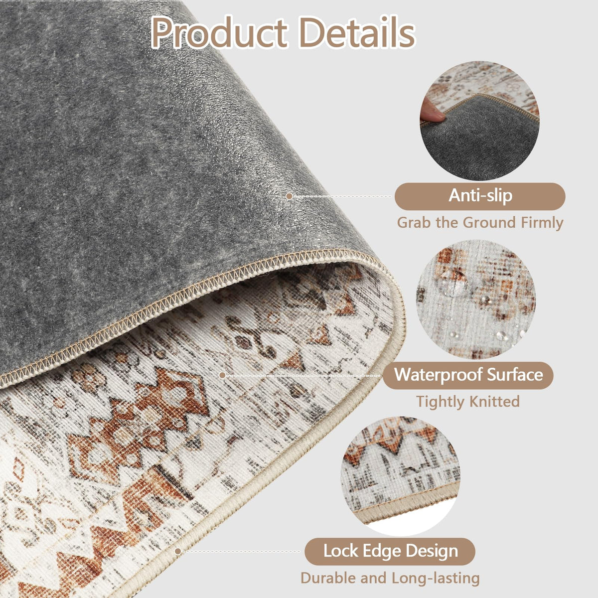 Office Chair Mat for Hardwood Floor 90x120 cm Non Slip Desk Mat for Rolling Chair